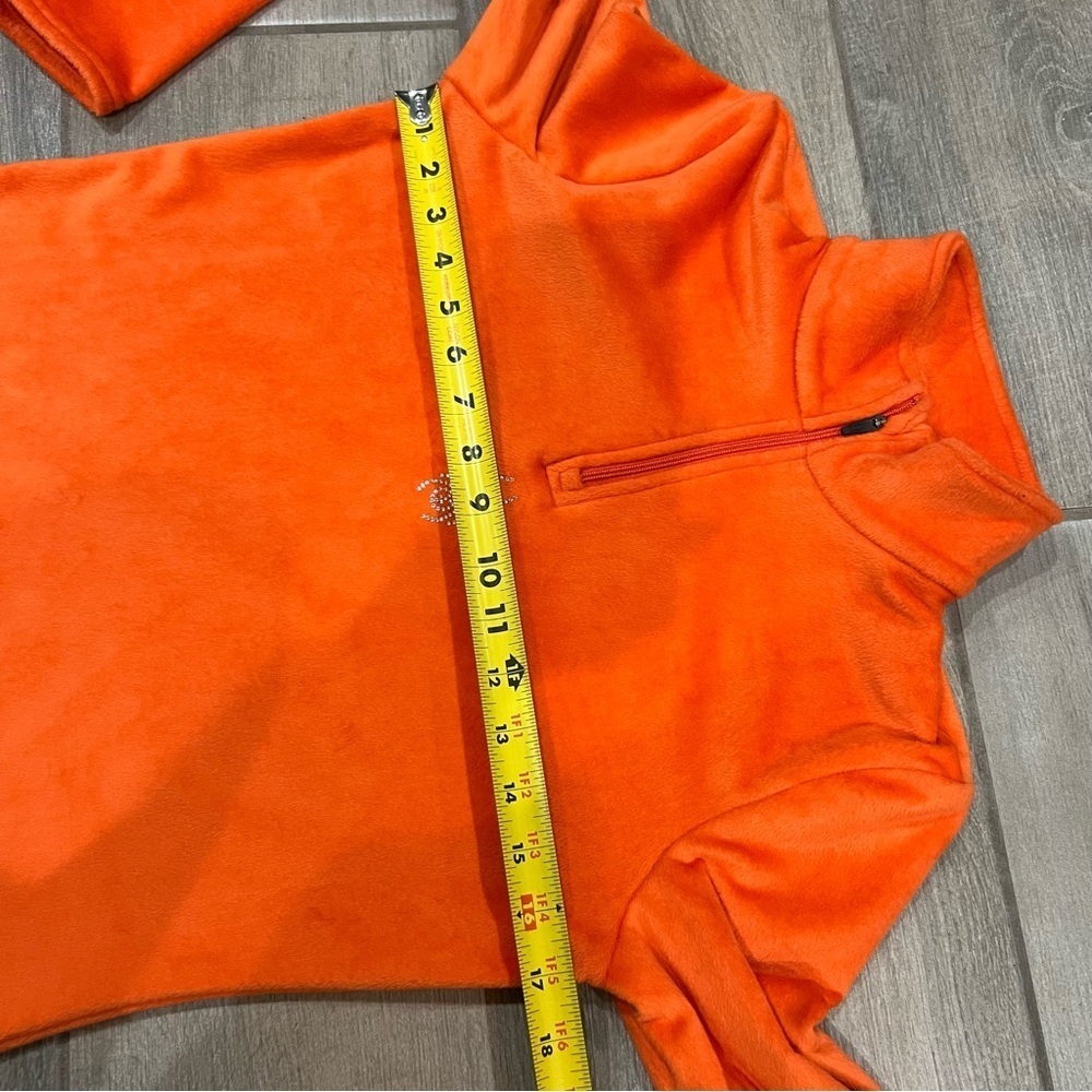 Spyder Orange Shimmer Quarter Zip T Neck Top Ski Winter Snow Layer Women’s M - Picture 7 of 9